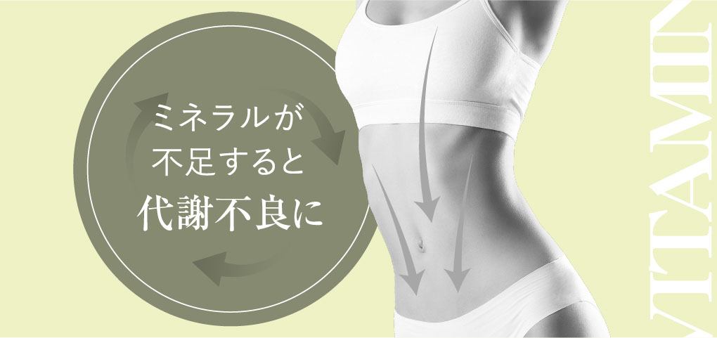 ミネラルが不足すると代謝不良にVITAMIN